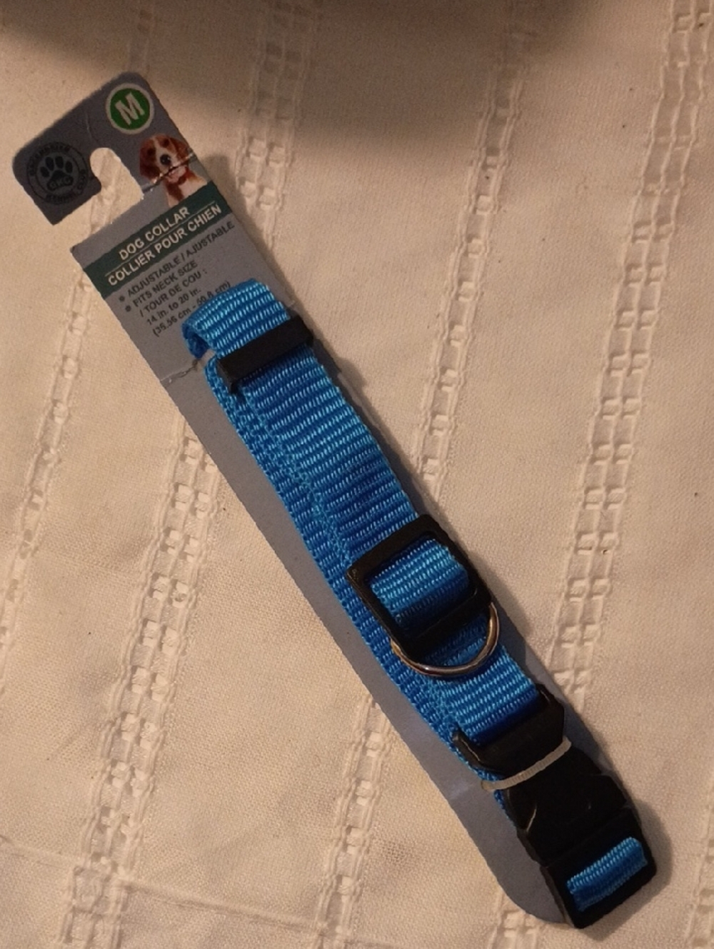 GK Blue Adjustable Nylon Dog Collar with D-Ring